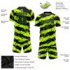 Custom Neon Green Black Sublimation Soccer Uniform Jersey