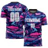 Custom Pink White Sublimation Soccer Uniform Jersey