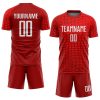 Custom Red White Sublimation Soccer Uniform Jersey