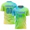 Custom Tie Dye Aqua-White Sublimation Soccer Uniform Jersey